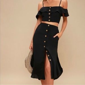 LuLus Black off the shoulder set